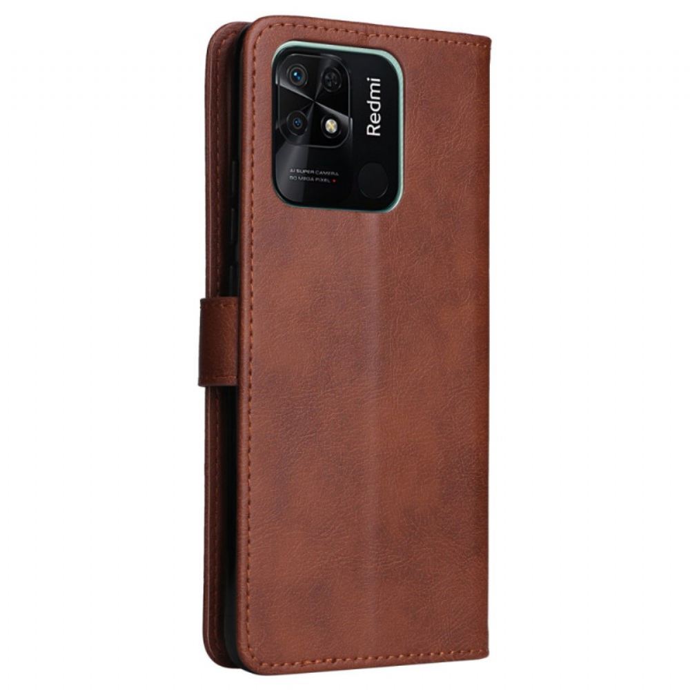 Flipové Pouzdro Na Xiaomi Redmi 10C Na Lana Obyčejný S Popruhem