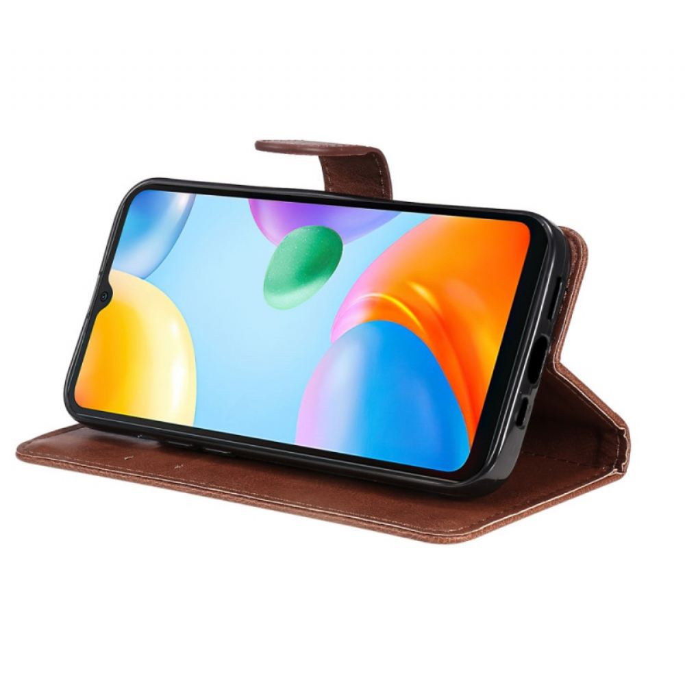 Flipové Pouzdro Na Xiaomi Redmi 10C Na Lana Obyčejný S Popruhem