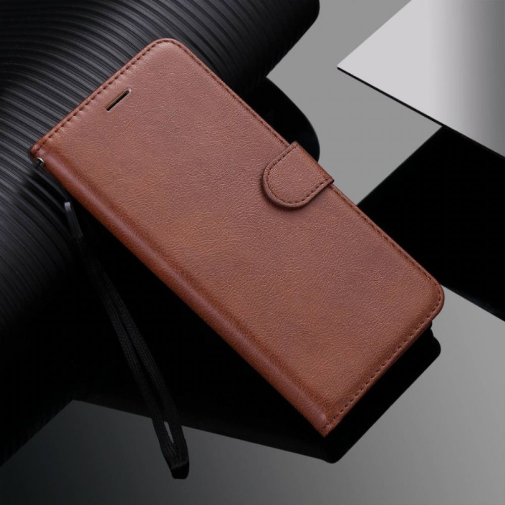 Flipové Pouzdro Na Xiaomi Redmi 10C Na Lana Obyčejný S Popruhem