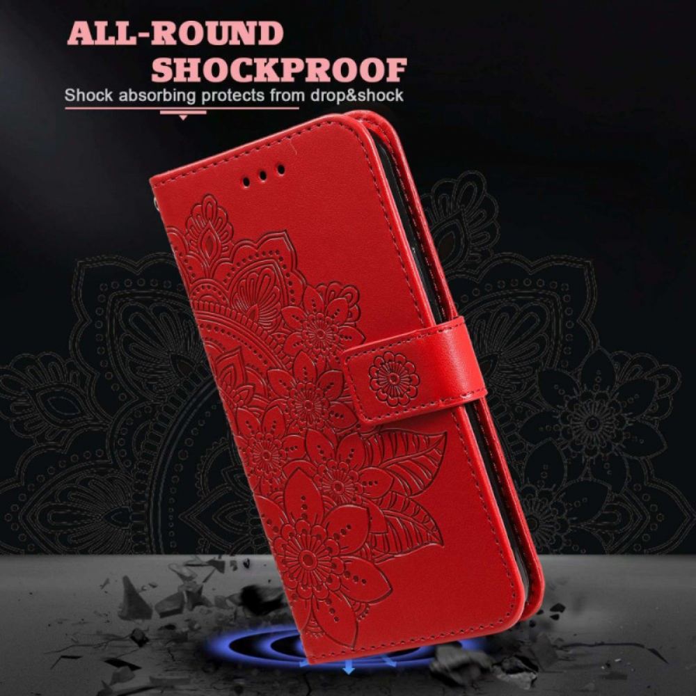 Flipové Pouzdro Na Xiaomi Redmi 10C Na Lana Strappy Mandala