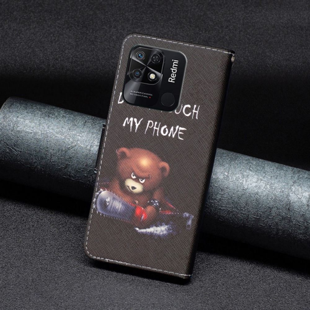 Flipové Pouzdro Na Xiaomi Redmi 10C Nebezpečný Medvěd