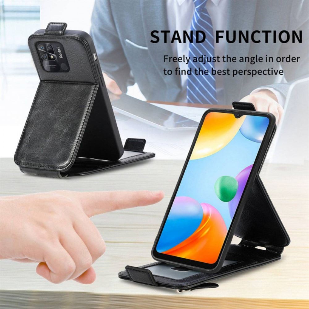 Flipové Pouzdro Na Xiaomi Redmi 10C Peněženkové Pouzdro Kožené Pouzdro Vertikální S Peněženkou