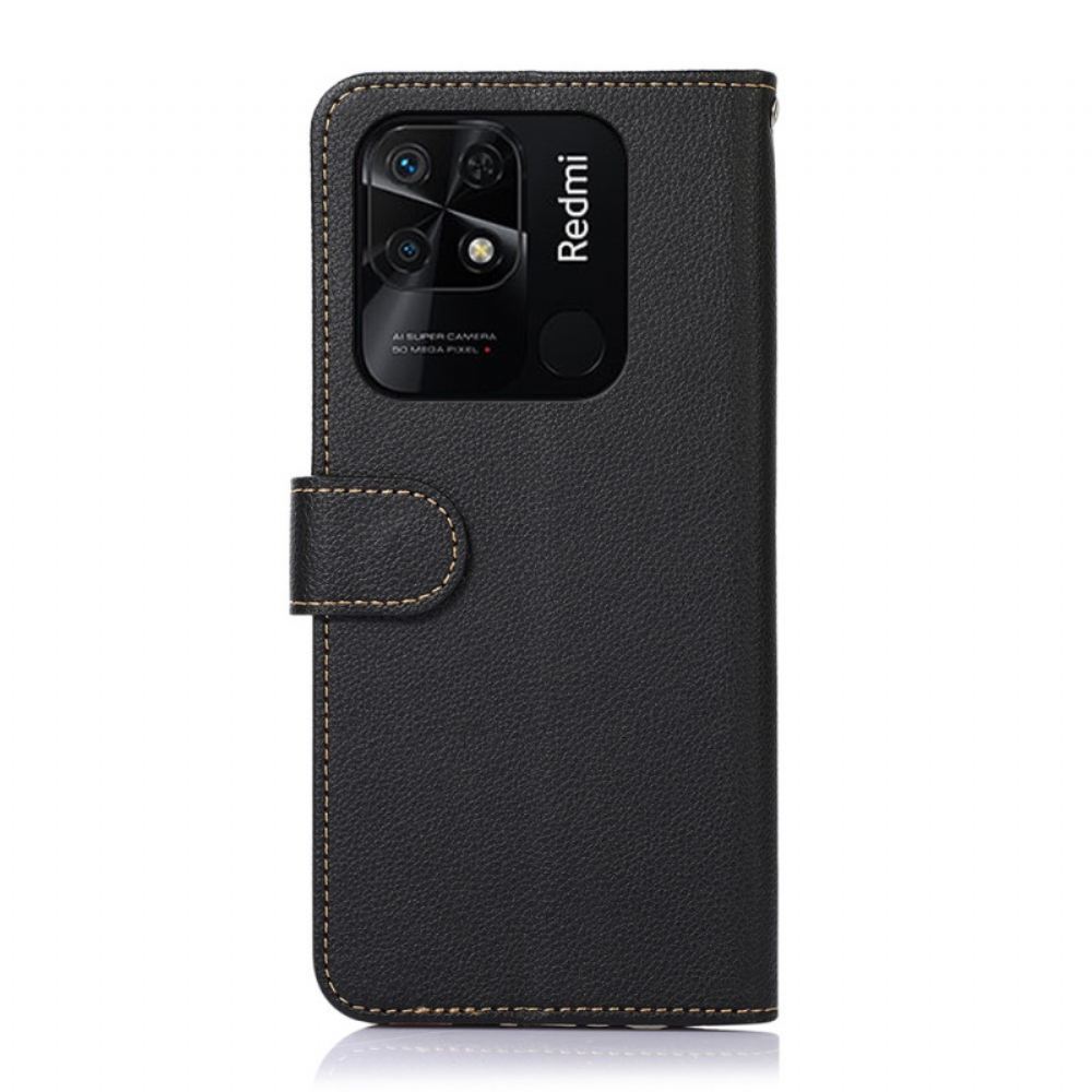 Flipové Pouzdro Na Xiaomi Redmi 10C Rfid Khazneh Ve Stylu Liči