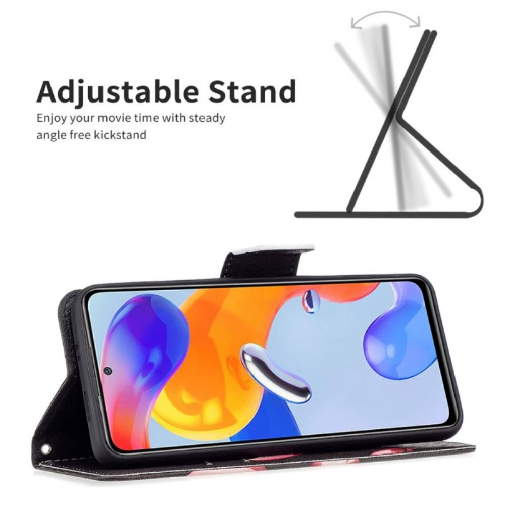 Flipové Pouzdro Na Xiaomi Redmi 10C Růžový Květ