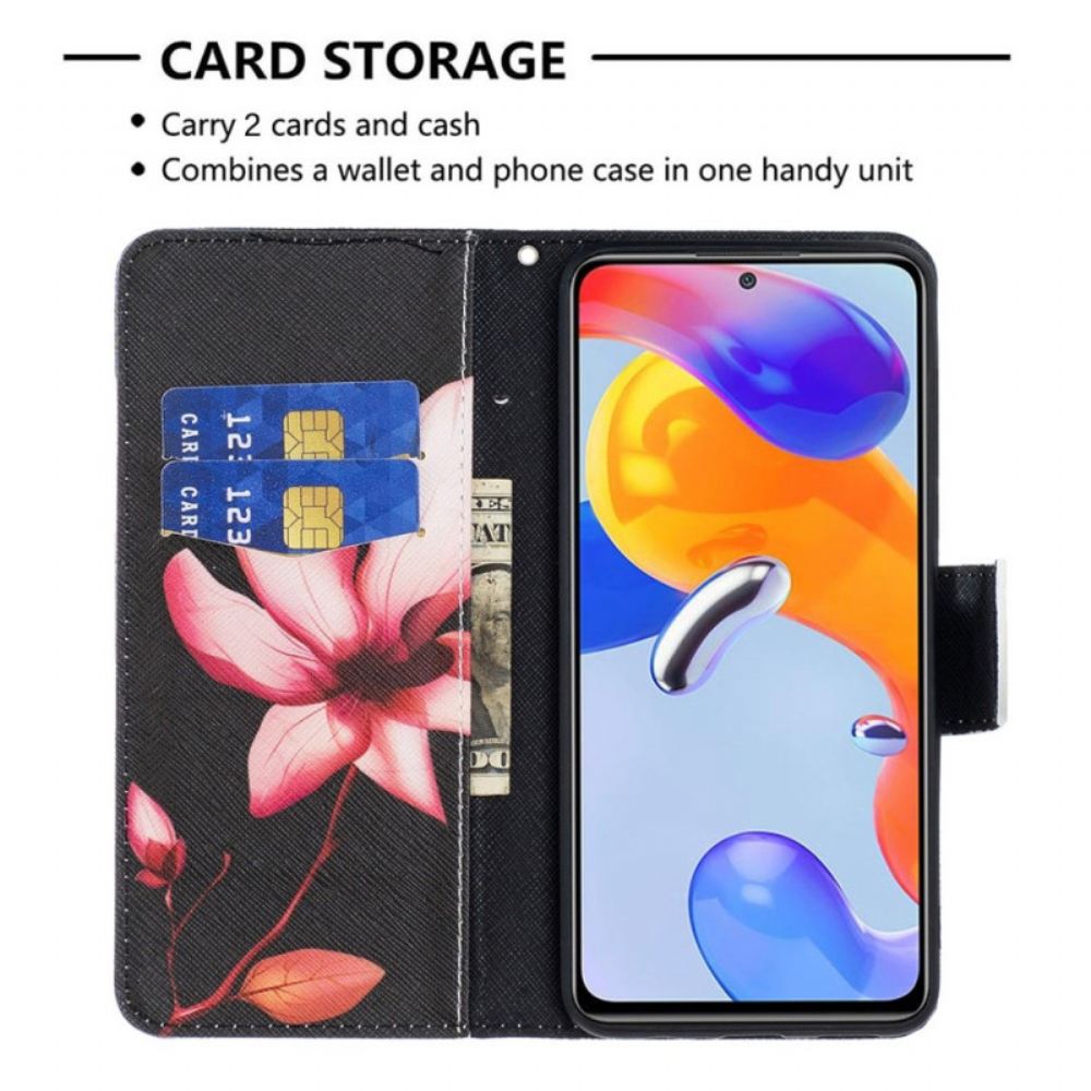Flipové Pouzdro Na Xiaomi Redmi 10C Růžový Květ