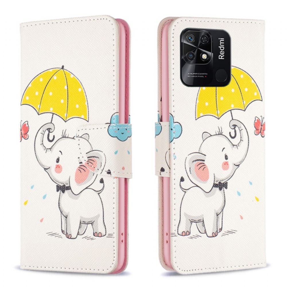 Flipové Pouzdro Na Xiaomi Redmi 10C Sloní Deštník