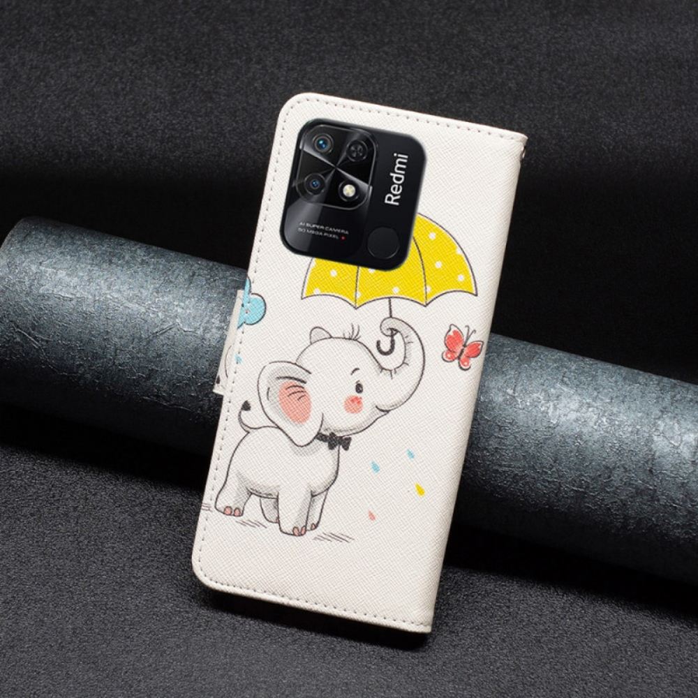 Flipové Pouzdro Na Xiaomi Redmi 10C Sloní Deštník