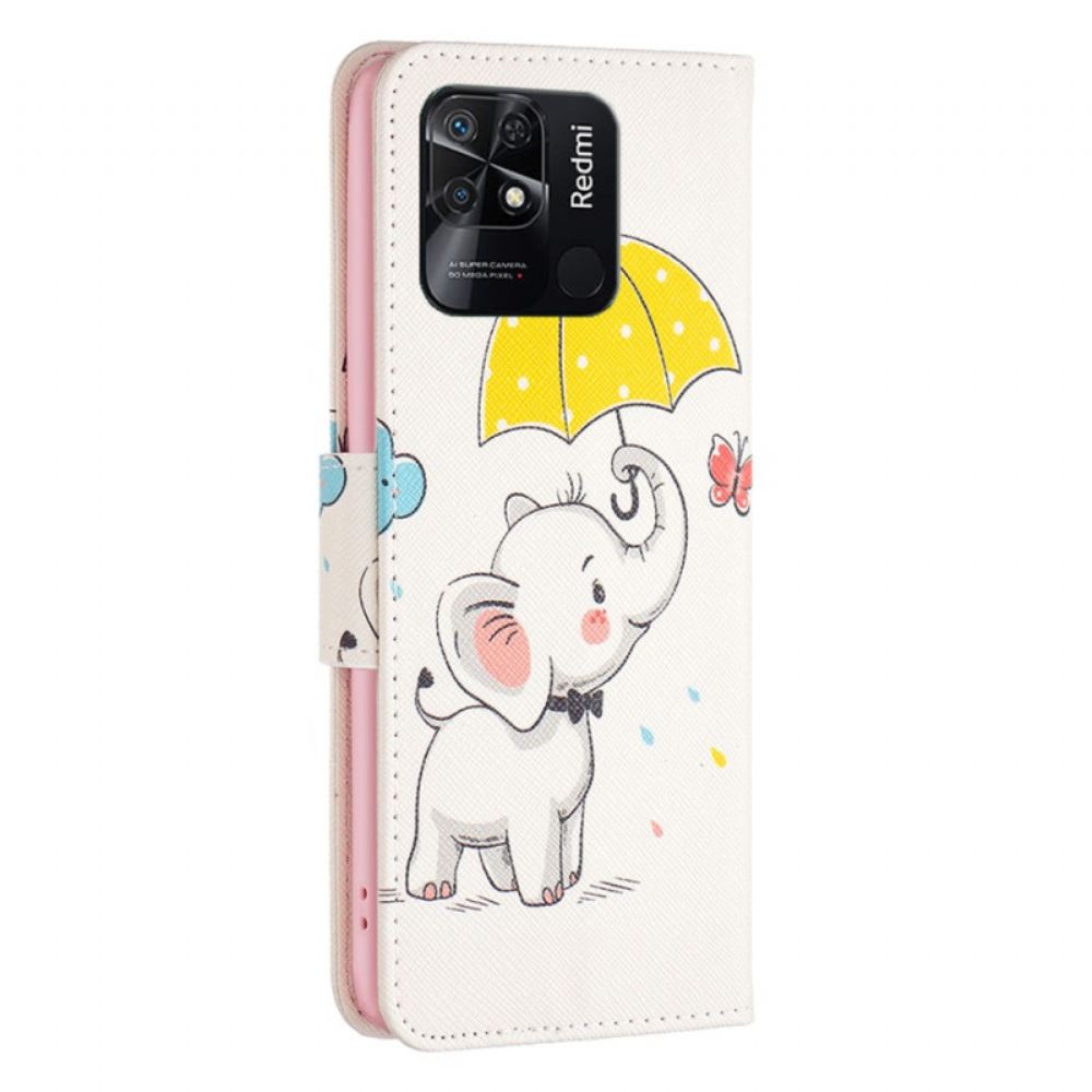 Flipové Pouzdro Na Xiaomi Redmi 10C Sloní Deštník