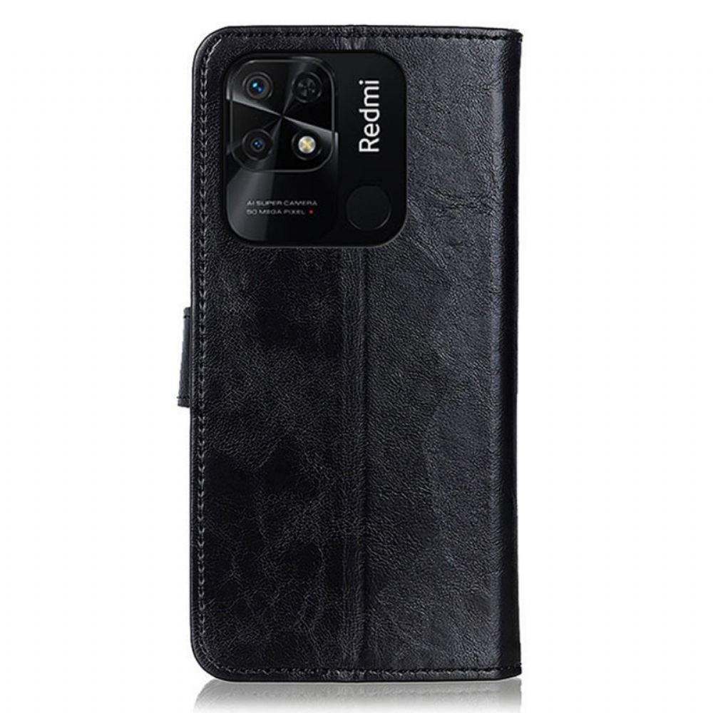 Flipové Pouzdro Na Xiaomi Redmi 10C Tříbarevný Kožený Efekt