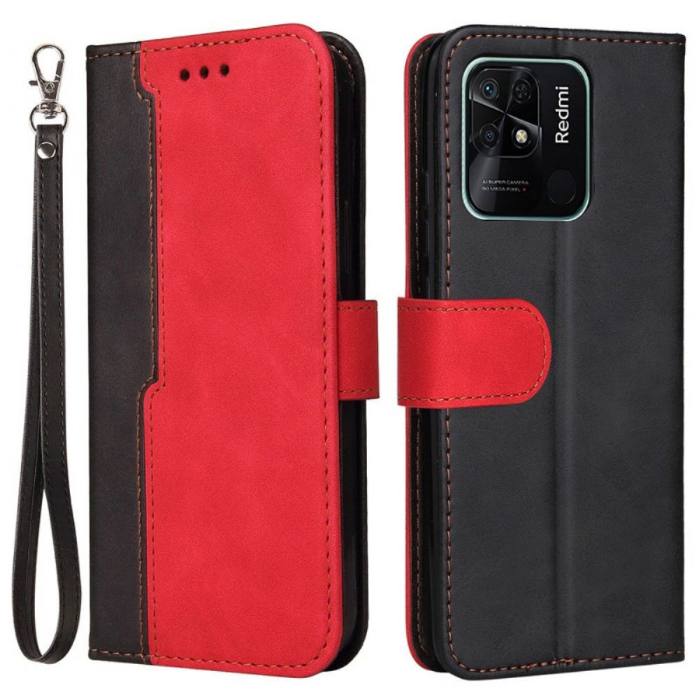Kožené Pouzdro Na Xiaomi Redmi 10C Dvoubarevná