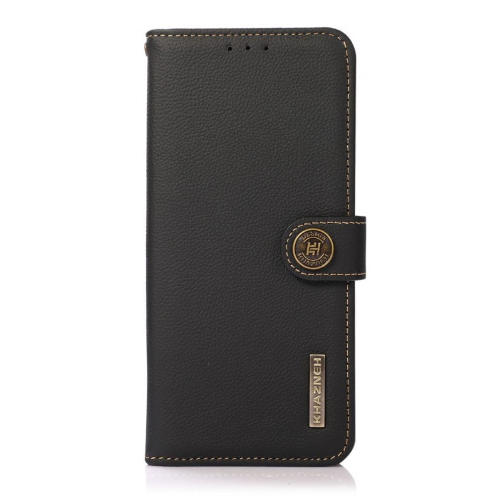 Kožené Pouzdro Na Xiaomi Redmi 10C Khazneh Rfid Pravá Kůže