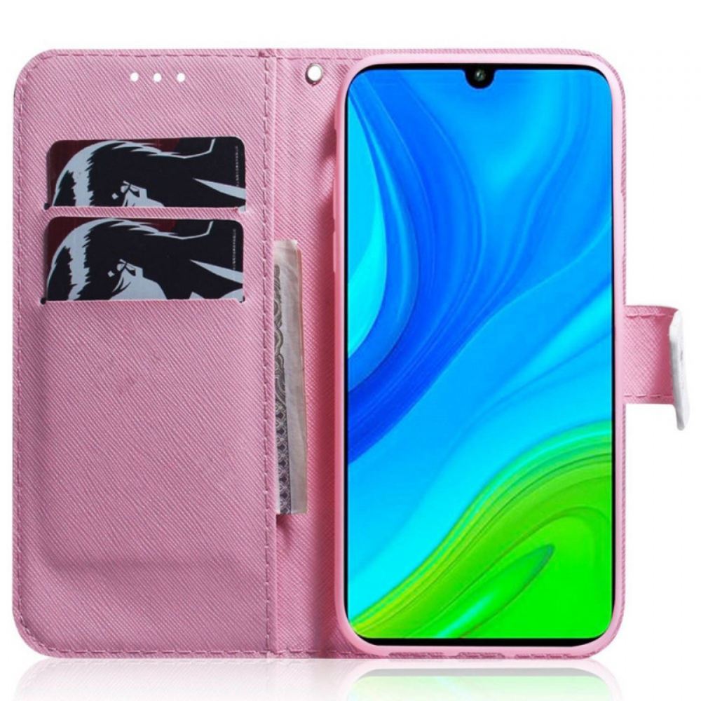 Kožené Pouzdro Na Xiaomi Redmi 10C Na Lana Páskové Čerpadlo