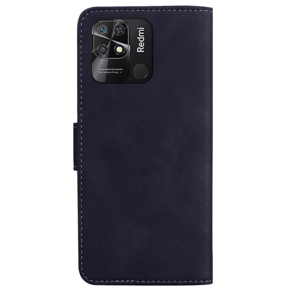 Kožené Pouzdro Na Xiaomi Redmi 10C Obyčejná Umělá Kůže