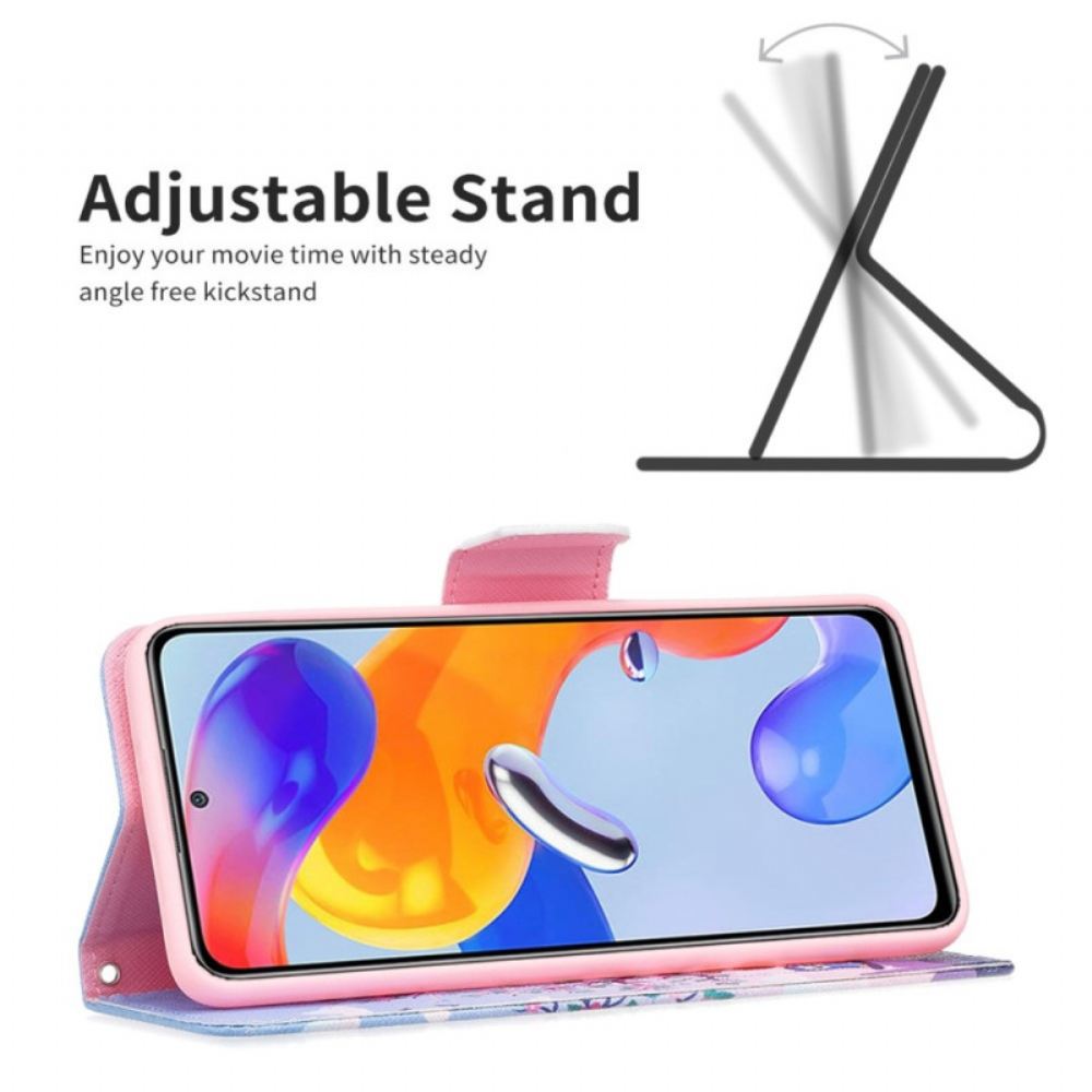 Kožené Pouzdro Na Xiaomi Redmi 10C Sovy Na Houpačce