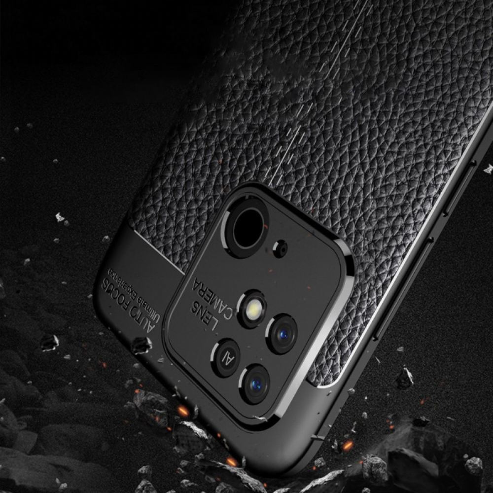 Kryt Na Xiaomi Redmi 10C Efekt Kůže Litchi S Dvojitou Linií
