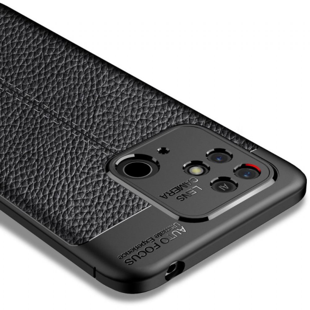 Kryt Na Xiaomi Redmi 10C Efekt Kůže Litchi S Dvojitou Linií