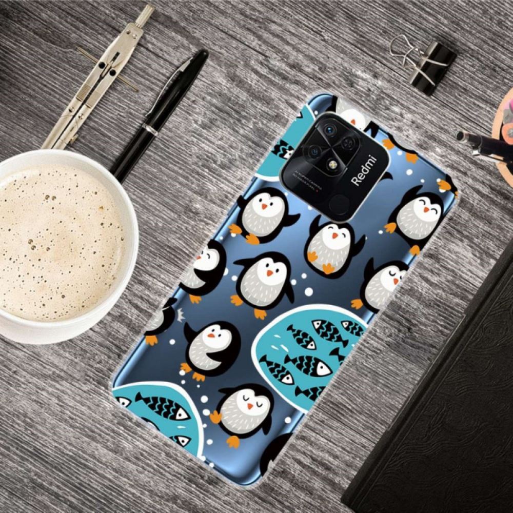 Kryt Na Xiaomi Redmi 10C Průhlední Tučňáci