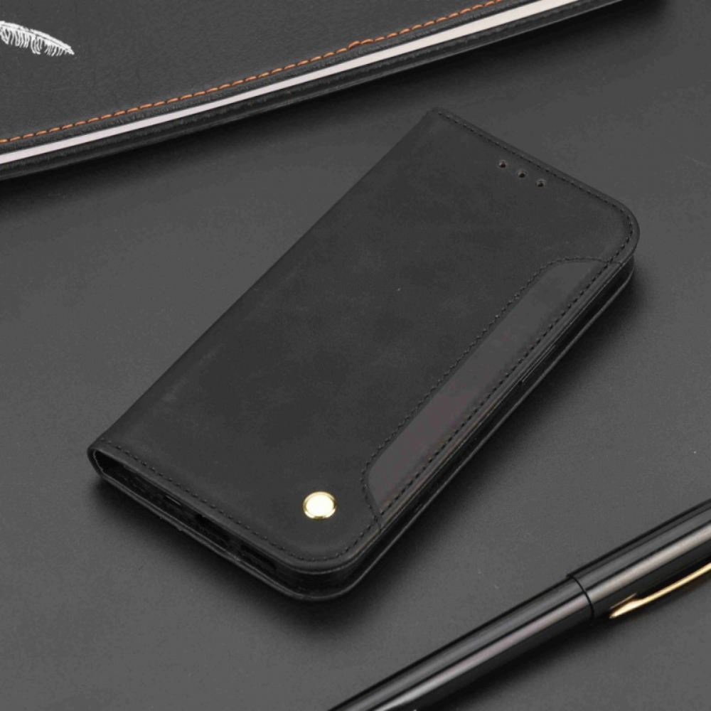 Kryty Na Mobil Na Xiaomi Redmi 10C Flipové Pouzdro Dvoubarevná S Nýtem