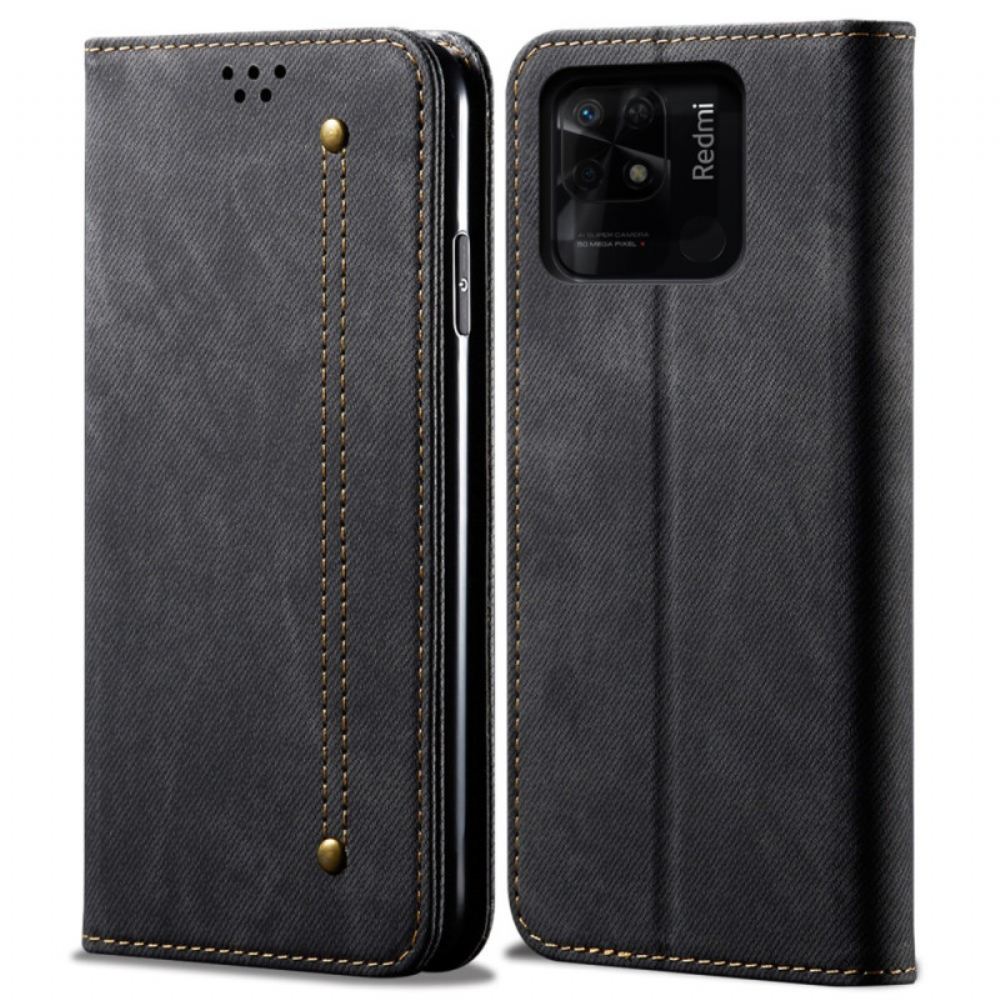Kryty Na Mobil Na Xiaomi Redmi 10C Flipové Pouzdro Džínovina