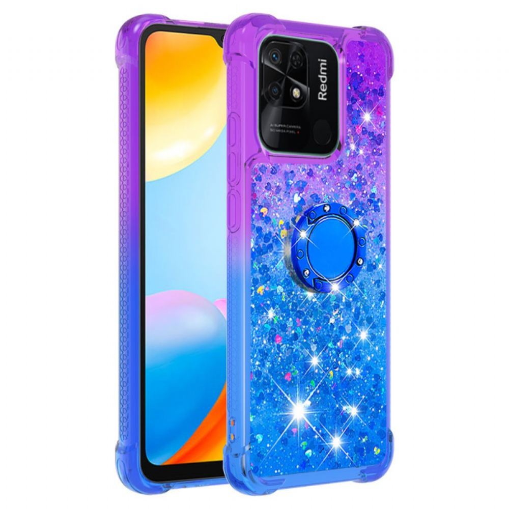 Kryty Na Mobil Na Xiaomi Redmi 10C Třpytivé Prsteny-podpěra