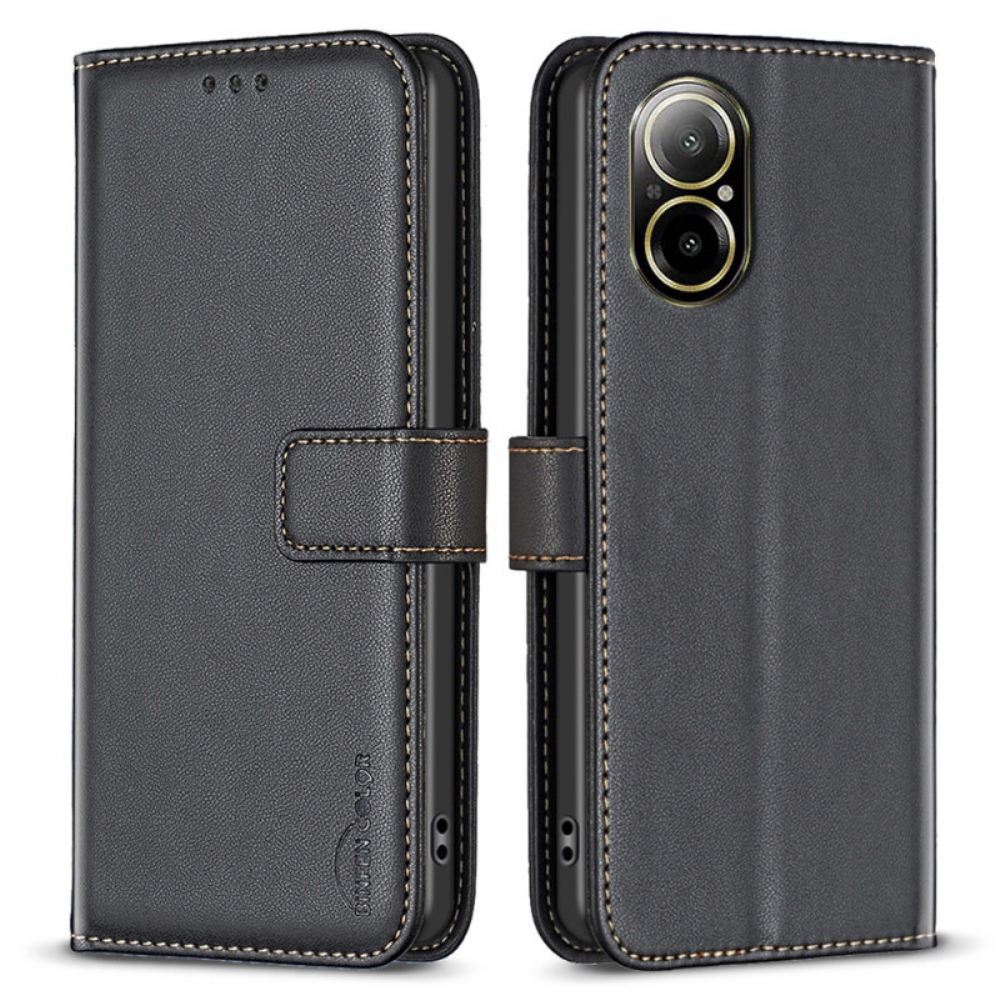 Kožený Kryt Realme C67 Klasická Binfen Color