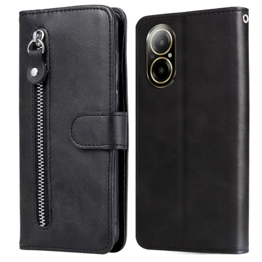 Kožený Kryt Realme C67 Přední Peněženka Na Mince