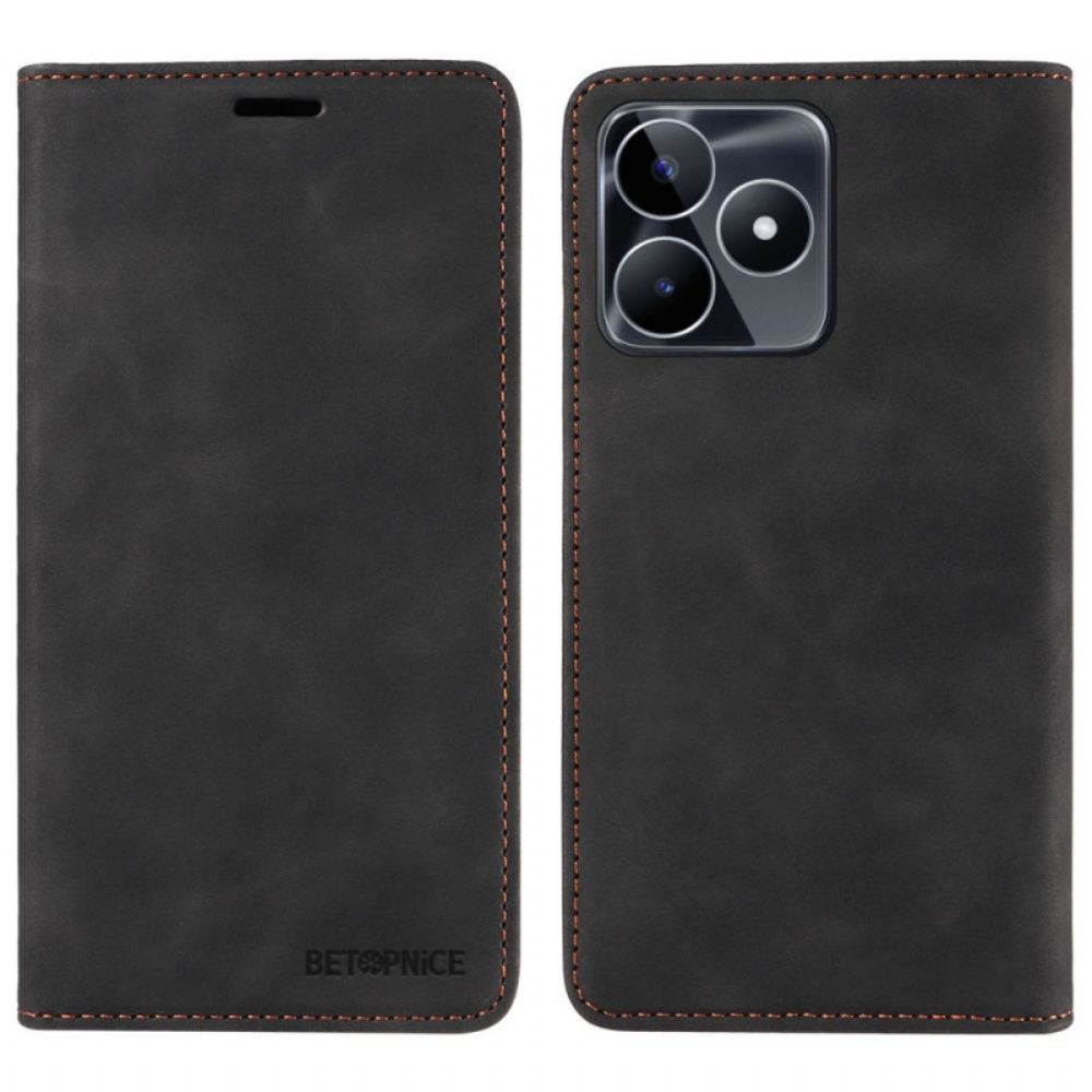 Kožené Pouzdro Realme C53 Kryty Na Mobil Rfid Blokovací Betopnice