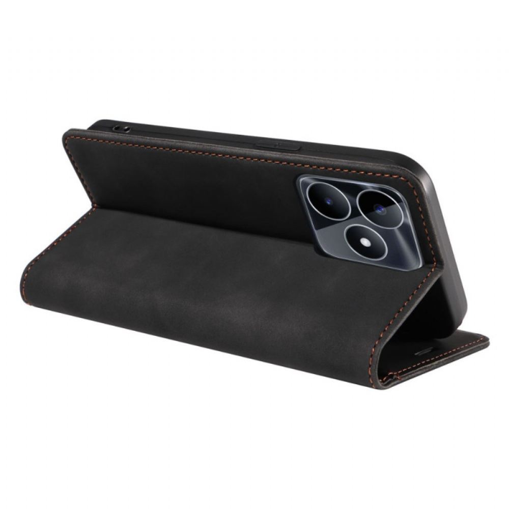 Kožené Pouzdro Realme C53 Kryty Na Mobil Rfid Blokovací Betopnice