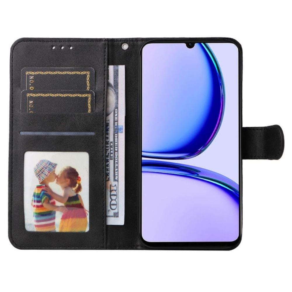 Kožený Kryt Na Realme C53 Klasický S Popruhem