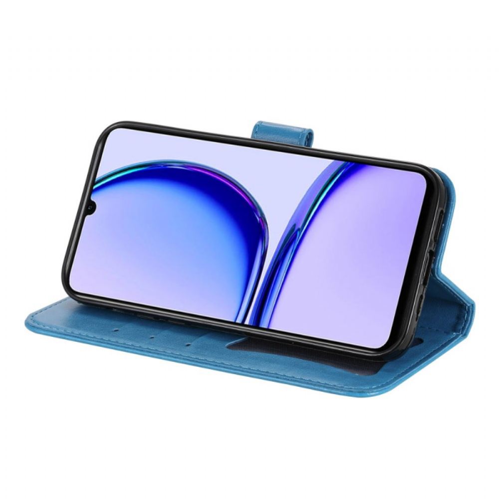 Kožený Kryt Na Realme C53 Květinový Vzor