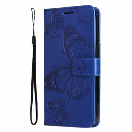 Peněženková Pouzdra Realme C53 Kryty Na Mobil Obří Motýli S Popruhem