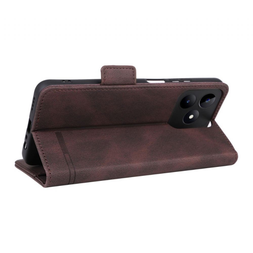 Peněženková Pouzdra Realme C53 Kryty Na Mobil Retro Design