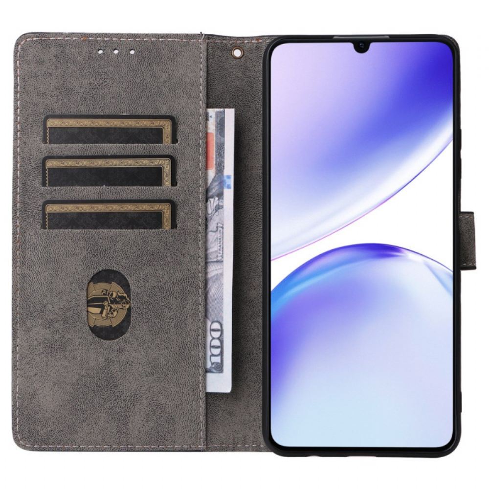 Peněženková Pouzdra Realme C53 Kryty Na Mobil Rfid Ochrana Se Šňůrkou