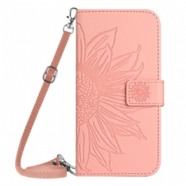 Peněženková Pouzdra Realme C53 Kryty Na Mobil Slunečnice S Ramenním Popruhem