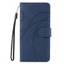 Peněženková Pouzdra Realme C53 Kryty Na Mobil Vlnité Linie