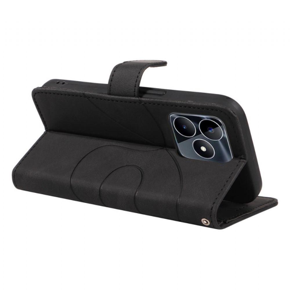 Peněženková Pouzdra Realme C53 Kryty Na Mobil Vlnité Linie