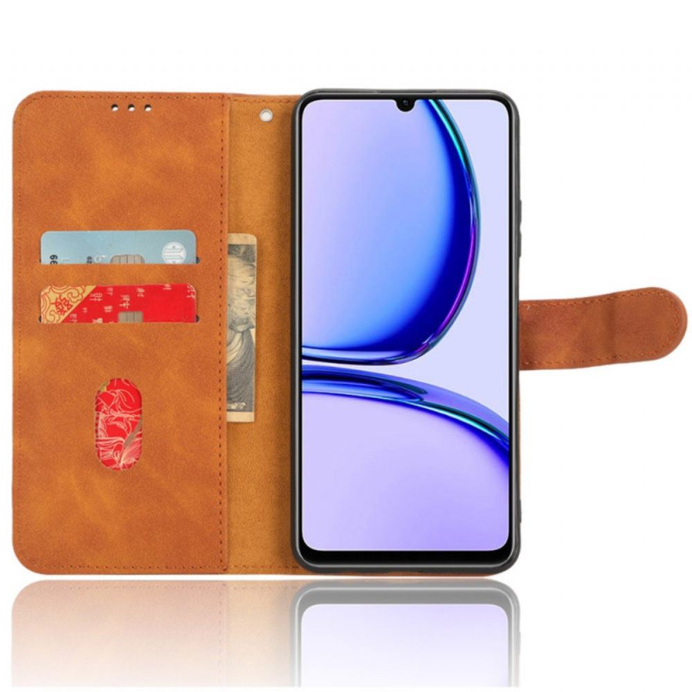 Peněženková Pouzdra Realme C53 Kryty Na Mobil Řemínek S Koženým Efektem