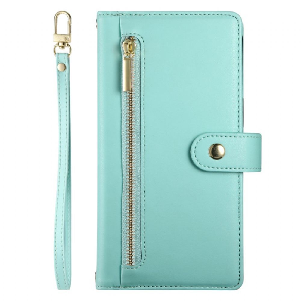 Kožený Kryt Oneplus 13r Peněženka Přes Rameno S Popruhem