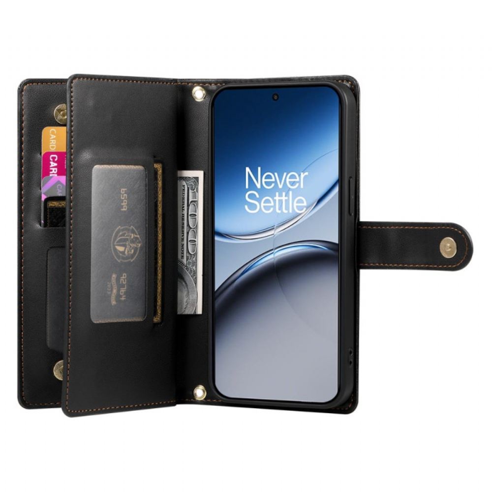 Kožený Kryt Oneplus 13r Peněženka Přes Rameno S Popruhem