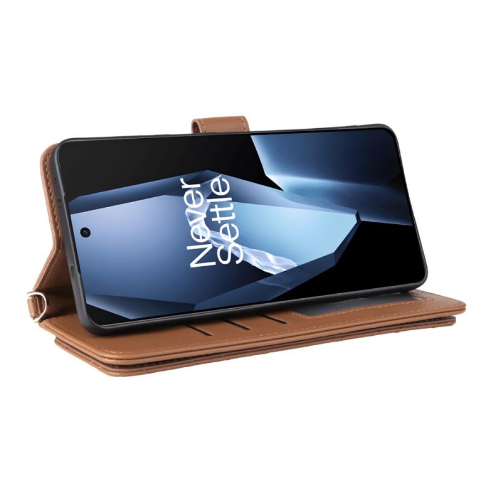 Kožený Kryt Oneplus 13r Stylová S Popruhem A Ramenním Popruhem