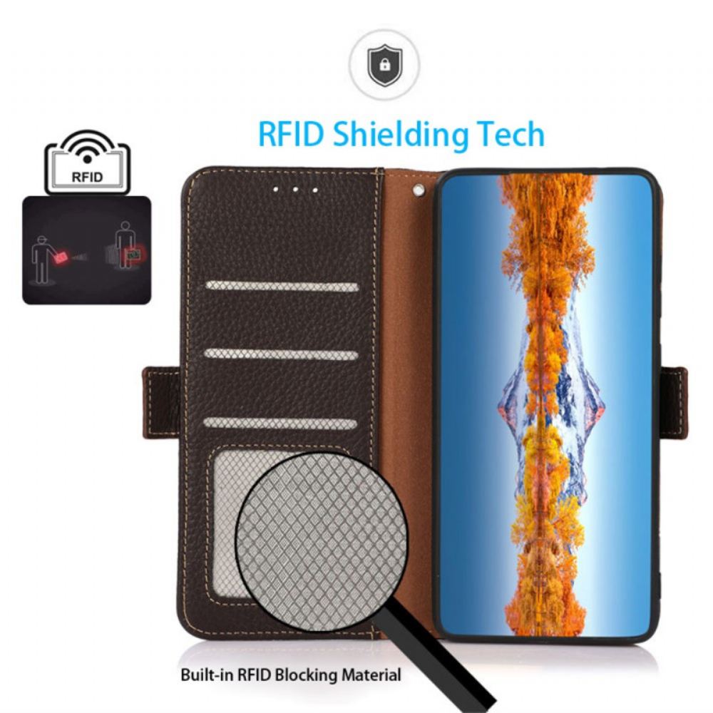 Peněženková Pouzdra Oneplus 13r Kryty Na Mobil Kožená Peněženka Khazneh S Rfid Ochranou