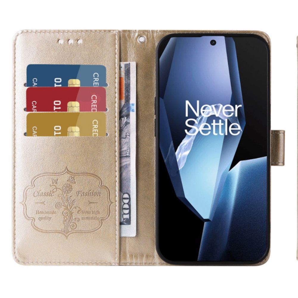 Peněženková Pouzdra Oneplus 13r Kryty Na Mobil Květinový Vzor