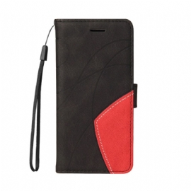 Flipové Pouzdro Na OnePlus Nord N10 Dvoubarevná Charakteristická Umělá Kůže