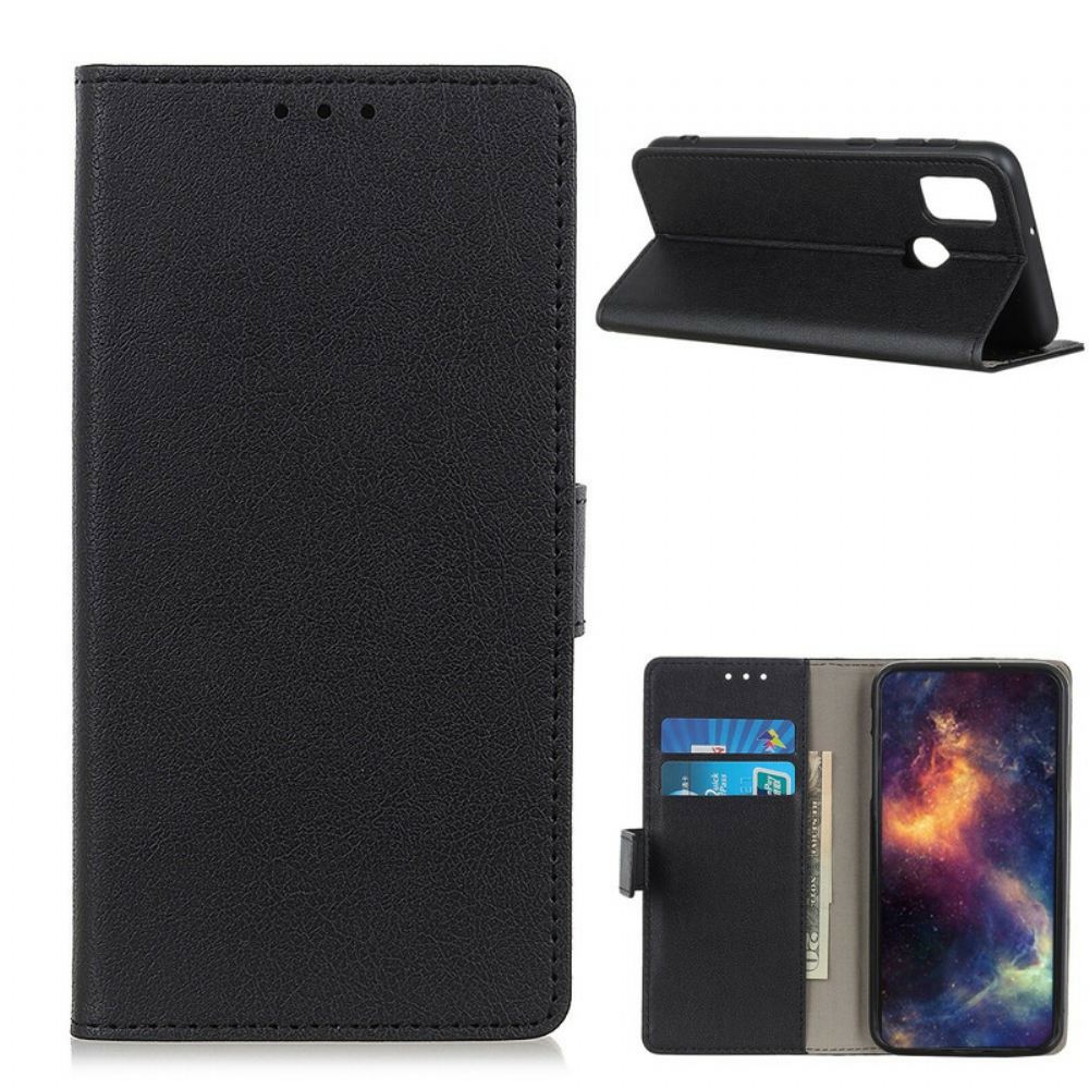 Flipové Pouzdro Na OnePlus Nord N10 Klasický Kožený Efekt