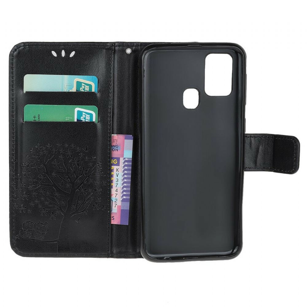 Flipové Pouzdro Na OnePlus Nord N10 Na Lana Strom A Sovy