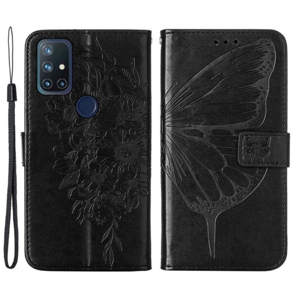 Flipové Pouzdro Na OnePlus Nord N10 Motýlí Design