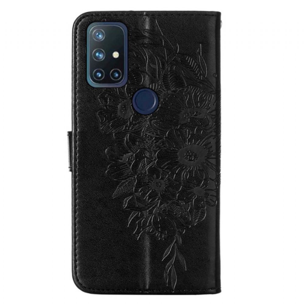 Flipové Pouzdro Na OnePlus Nord N10 Motýlí Design