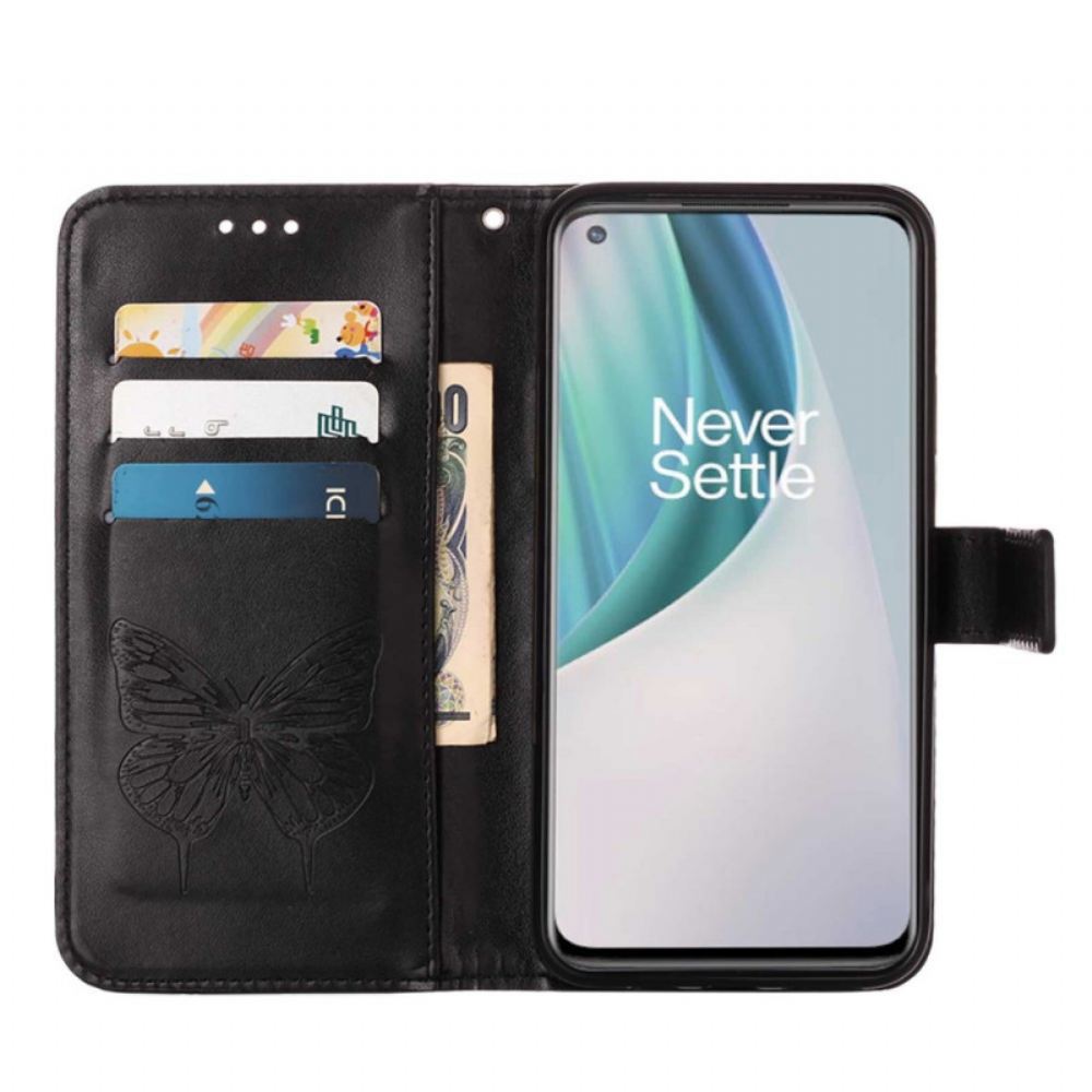 Flipové Pouzdro Na OnePlus Nord N10 Motýlí Design