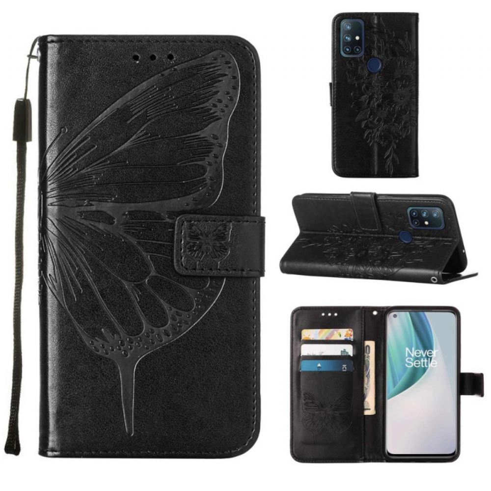 Flipové Pouzdro Na OnePlus Nord N10 Motýlí Design