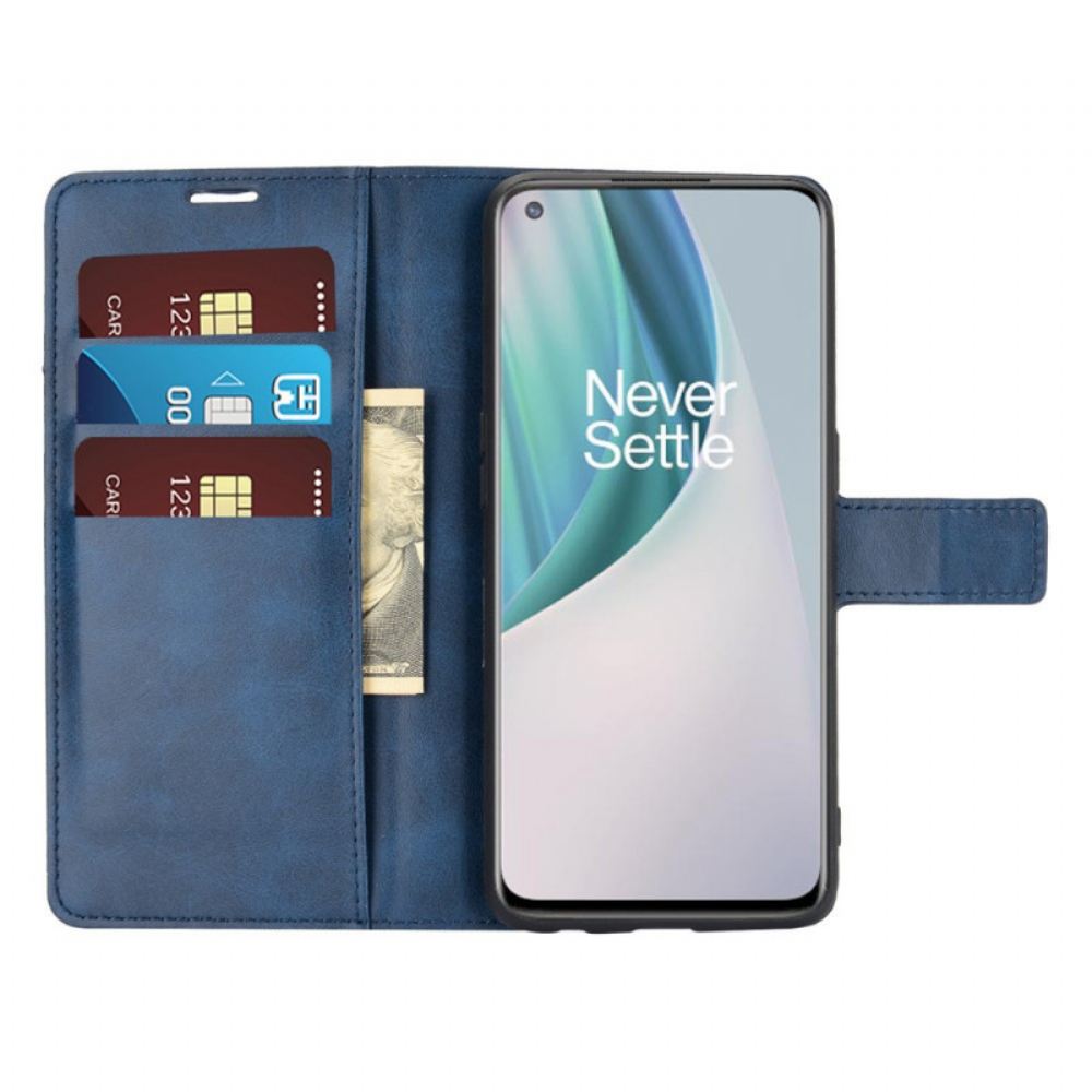 Kožené Pouzdro Na OnePlus Nord N10 Tenký Extrémní Kožený Efekt